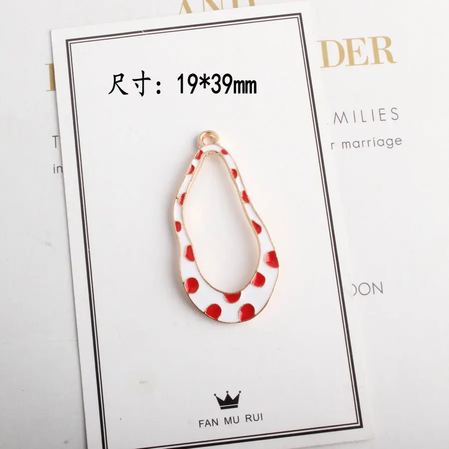 KC Золотой неровный капли воды волны Подвески корейские серьги эмаль кулон DIY