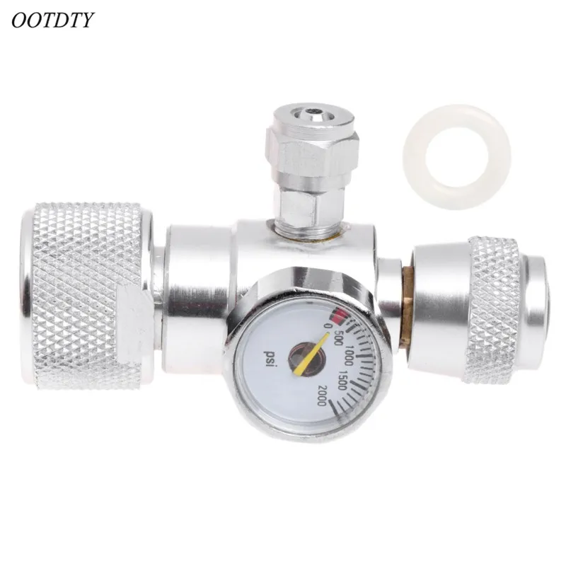 OOTDTY CO2 манометр JIS m22 14 регулятор более 1500PSI цилиндрический редуктор|pressure gauge|co2