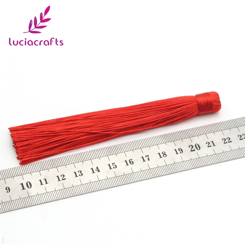 Lucia crafts 2 шт./лот около 12 см разноцветный вариант кисточкой Серьги Подвески DIY Швейные аксессуары материалы I0201