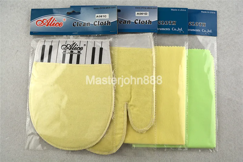 Alice Guitar Bass Piano Instrument Cleaning Cloth Polish Fiber Cloth Glove 4 Types Free Shipping