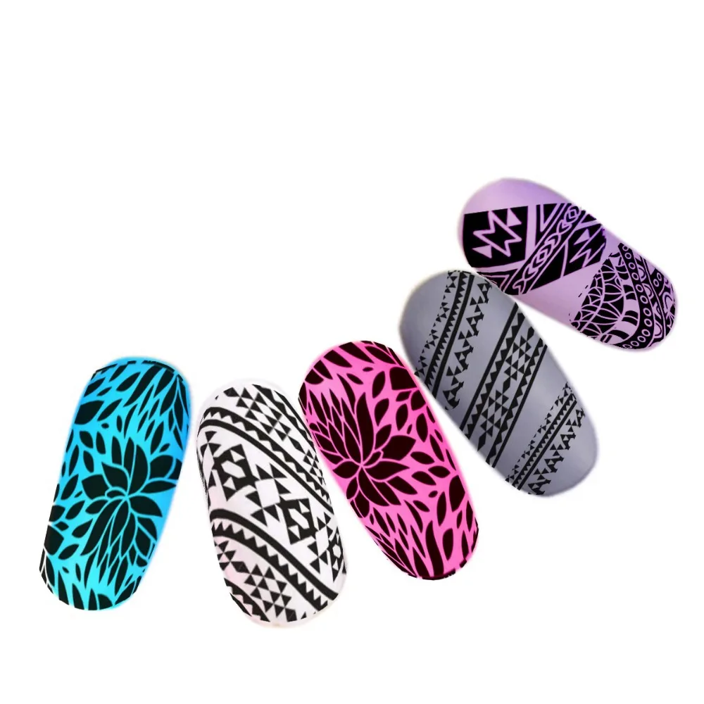 Штамп Mezerdoo с иллюзионным рисунком для дизайна ногтей штамп сделай сам маникюрный