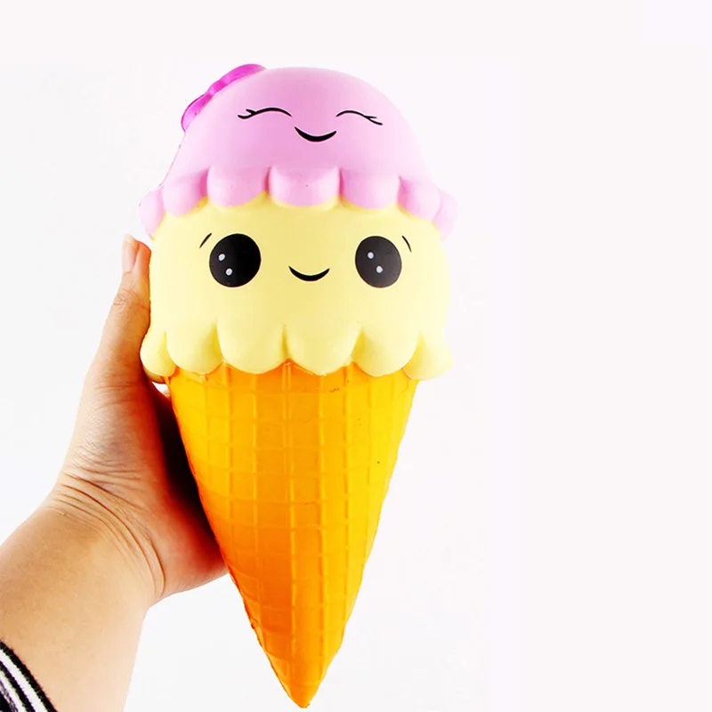 Двойной смайлик мороженое кавайные сжималки медленно восстанавливающие форму