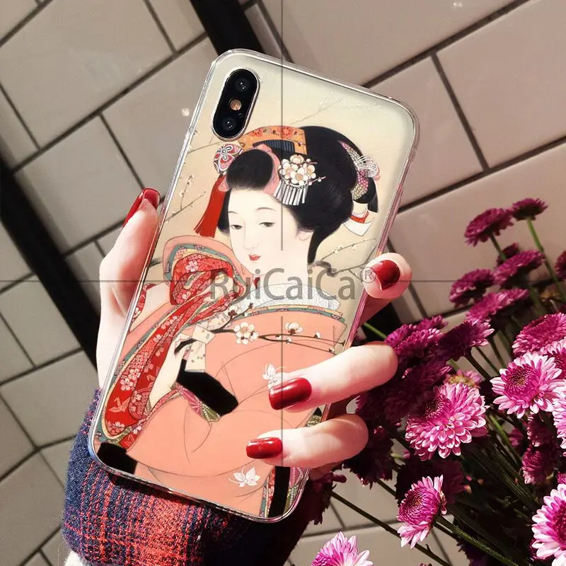 Ruicaica Ukiyo-e в японском стиле красивый чехол для телефона Apple iPhone 8 7 6 S Plus X XS MAX 5 5S SE XR