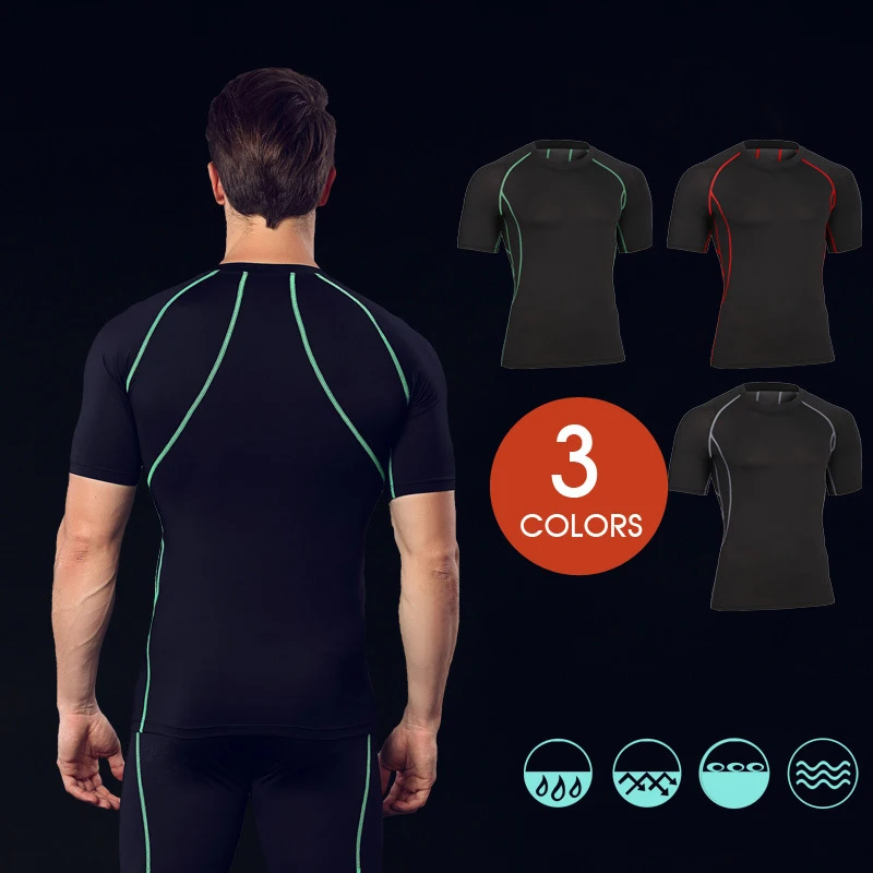 MASCUBE 2017 мужские компрессионные колготки футболка футболки для фитнеса топ с