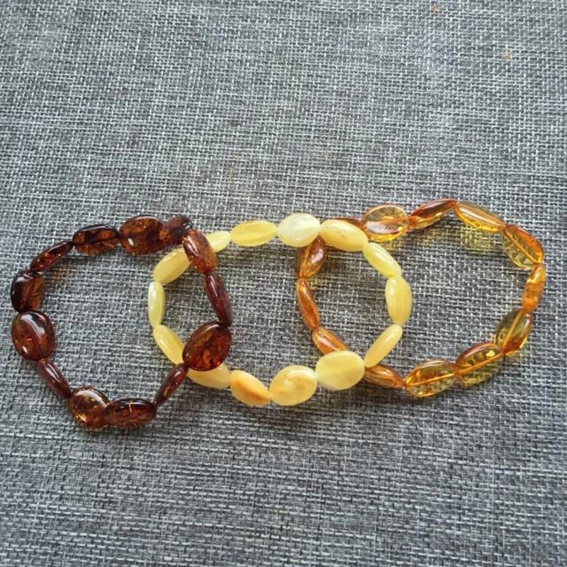 Браслеты HAOHUPO из натурального необработанного янтаря для женщин и мужчин