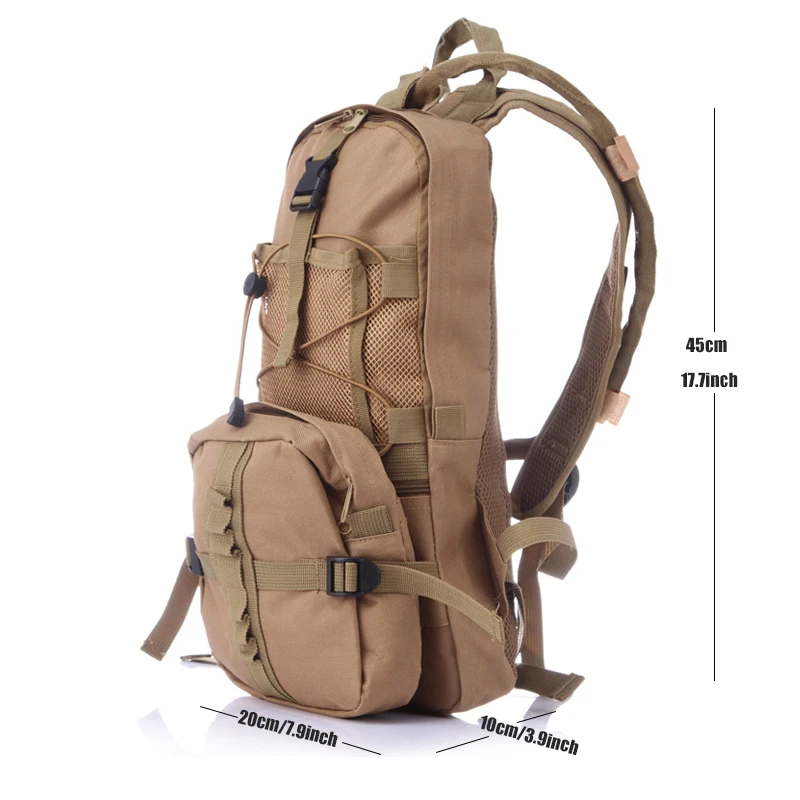 Портативный Molle тактический рюкзак с гидрационной системой 2.5L воды спальный мешок для кемпинга Пеший Туризм велосипедов мочевого пузыря сумка спасательн
