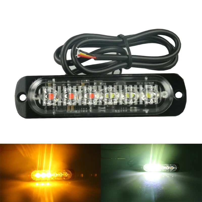 12V 24V 6 светодиодный стробоскоп Аварийные огни Strobe решетка мигающая лампа бар