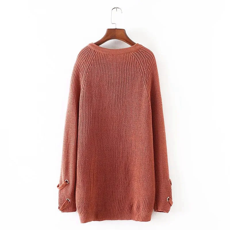 2017 sweater Women Long V Collar Pullovers Quick Sell Female Clothing Europe And The United States Vestidos MMY69105 | Женская одежда