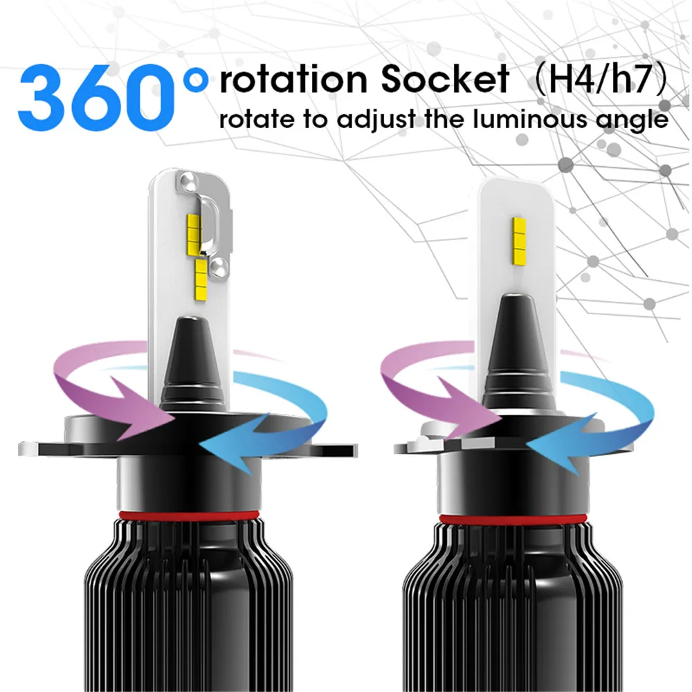 Xenplus H7 светодиодные лампы авто светильник hb3 hb4 h4 h11 h13 9005 9006 9004 9007 40 Вт 8000lm
