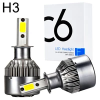 2pcs h3 6000k 7600lm led car headlight 12v 72w super bright white bulbs for bmw 3 5 series e46 e90 e91 e60 f07 car driving bulbs
