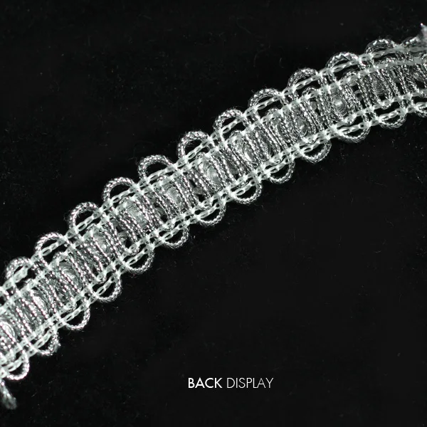 Серебристые Стразы с бисером плетеная аппликация лента украшенная кружевом 15 мм