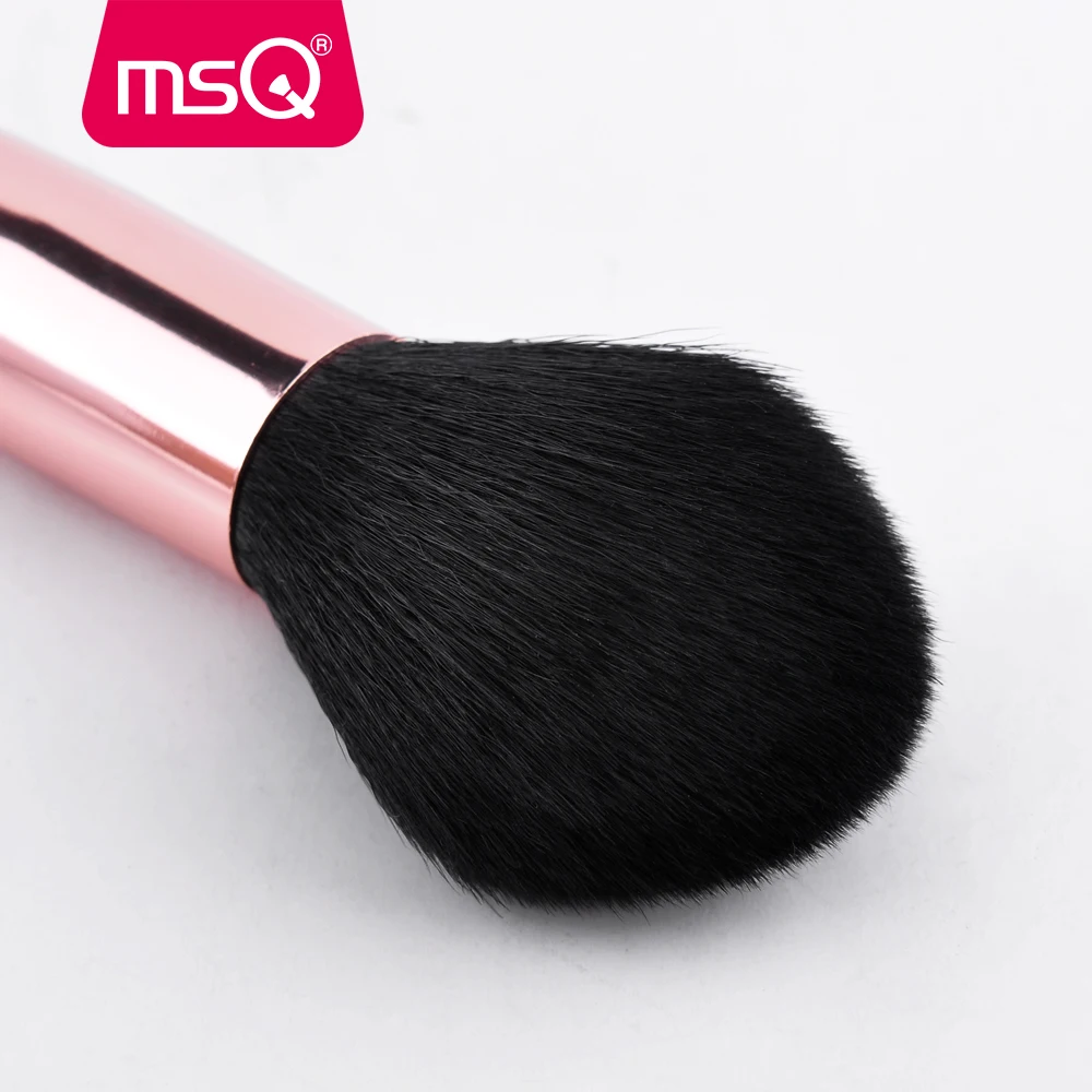 Набор профессиональных кистей для макияжа MSQ розовое золото двухсторонняя