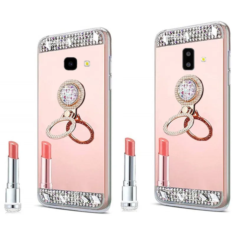 Чехол для мобильного телефона Samsung Galaxy J4 + SM J415 J6 Plus J8 A6 A8 2018 S8 S9 чехол зеркальное