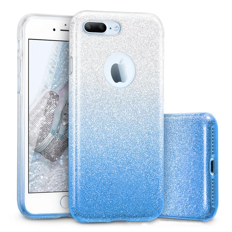 Glitter Hard PC Case For iPhone 7 6 6S Plus Star Cover Shining Phone Cases 11 Pro 8 XR XS MAX Capa 3 in 1 Coque |