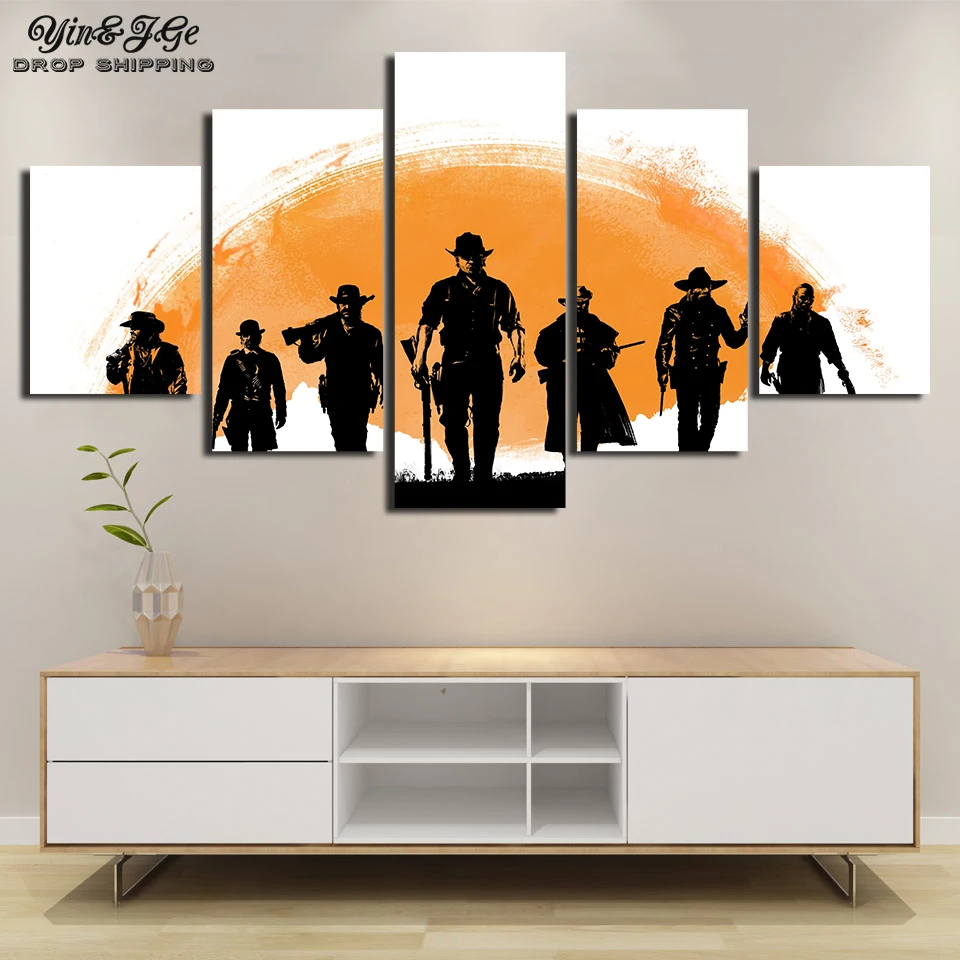 Современные hd принты на холсте Аватар Wall Art 5 шт красный изображения из фильма Red