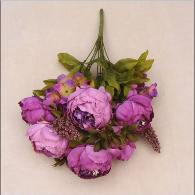 Искусственный шёлковый пион Винтажные Цветы для дома Свадебная вечеринка