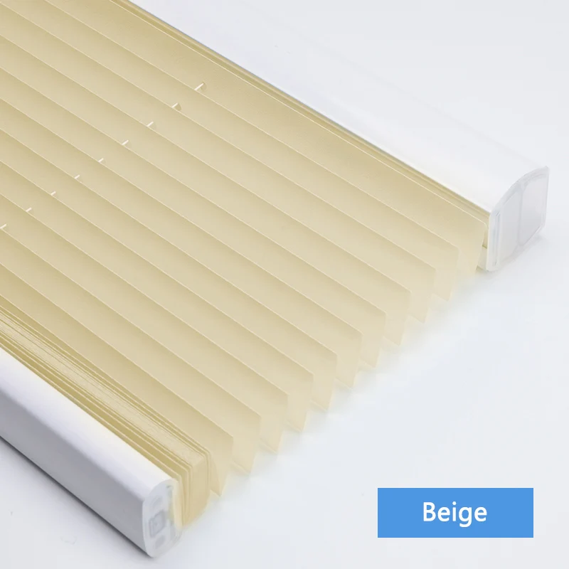 Daylight Beige Горячая Беспроводные плиссированные жалюзи светильник Трансмиссия ткань push and pull управление рулонные шторы украшения для гостиной - Цвет: Daylight Beige