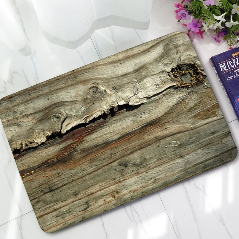 Винтажные деревянные Придверные коврики резиновые с принтом на заказ