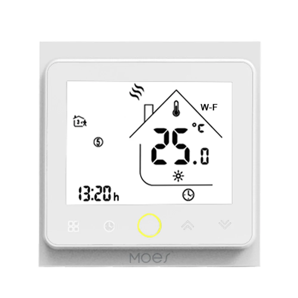 White Wifi MOES APP управление Wi-Fi умный термостат контроль температуры ler 16A совместим с Alexa/Google Home электрическое Отопление для дома - Цвет: White Wifi