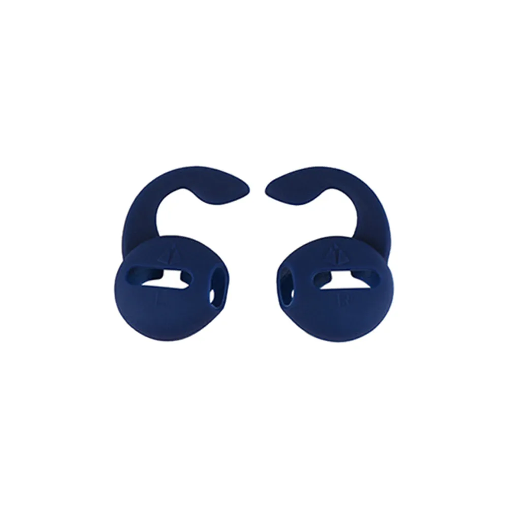 Синий 2 шт силиконовый наушник чехол для Apple AirPods Противоскользящий чехол для наушников Крюк Крышка Замена N.8 - Цвет: Синий