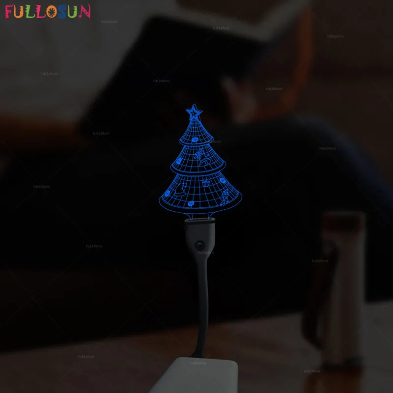 Новый Портативный USB 5 В светодиодный ночник 7 цветов Изменение мини для