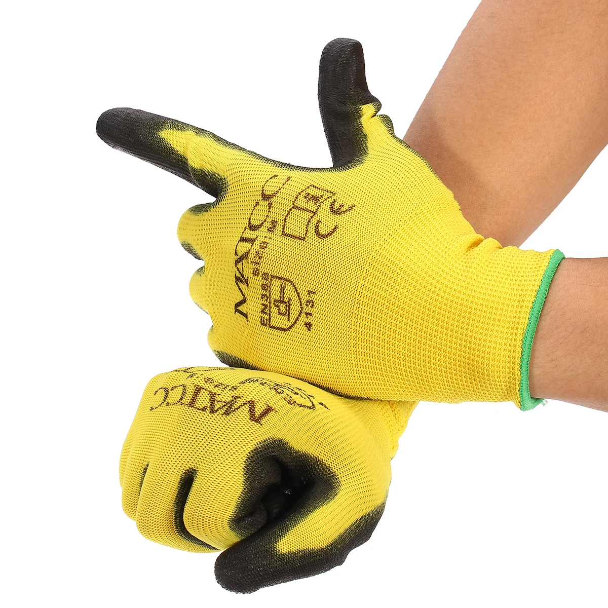 

Safurance 12Pairs PU Nitrile Coated Safety Work Gloves Garden Builders Grip Size M/L/XL Hand Protection