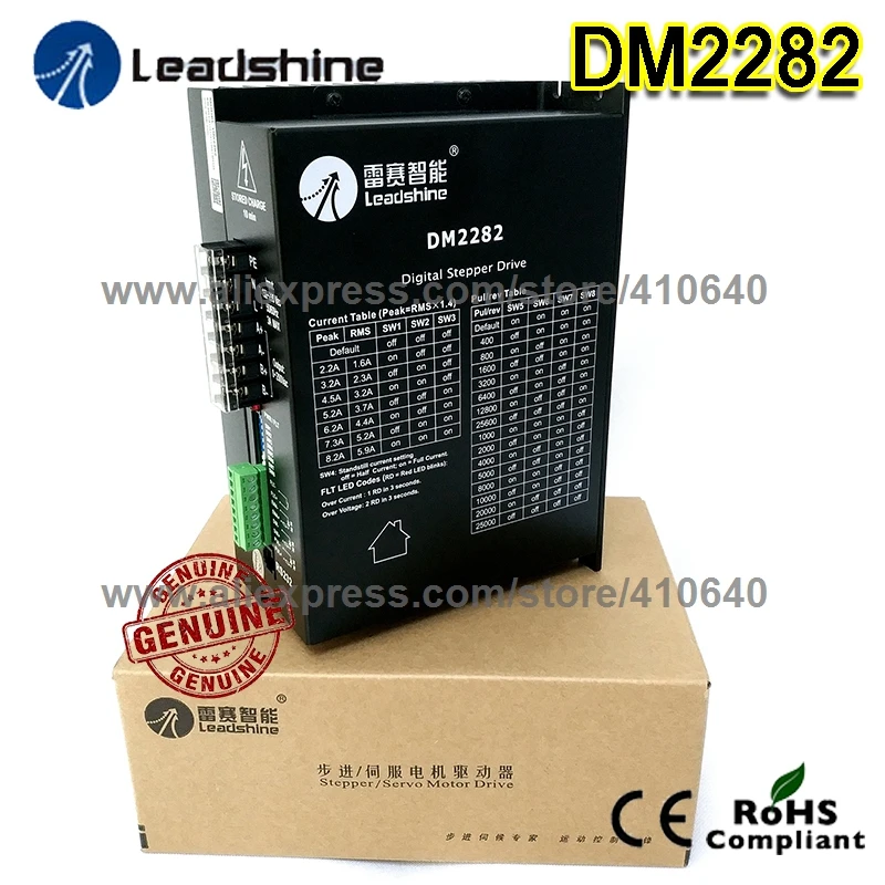 

Digital Stepper Drive Leadshine DM2282 High Performance 2-Phase with 80 to 230 VAC Input Voltage and Max 8.2A Output Current