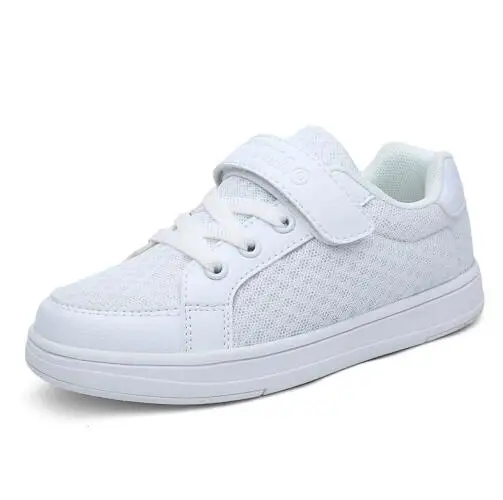 XXM-L38 White Летняя детская спортивная обувь, Нескользящие удобные кроссовки для детей, дышащая обувь для скейтбординга, износостойкая обувь для мальчиков и девочек - Цвет: XXM-L38 White