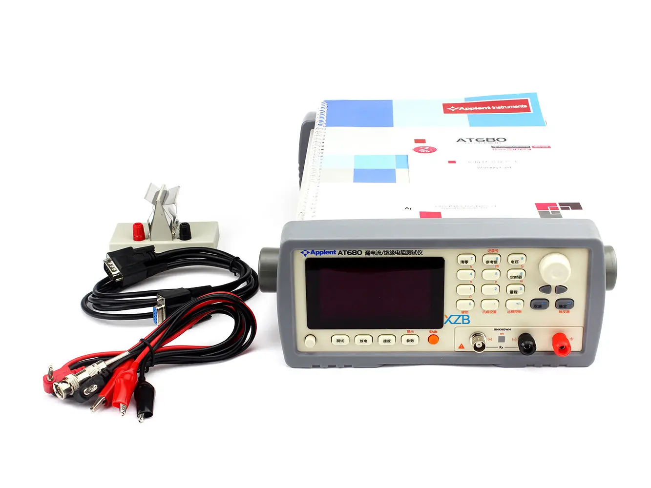Leakage Current Meter Tester 200mA(MAX) Output Voltage 1V~650VDC 1nA~20mA Current/Insulation Resistance AT680 |