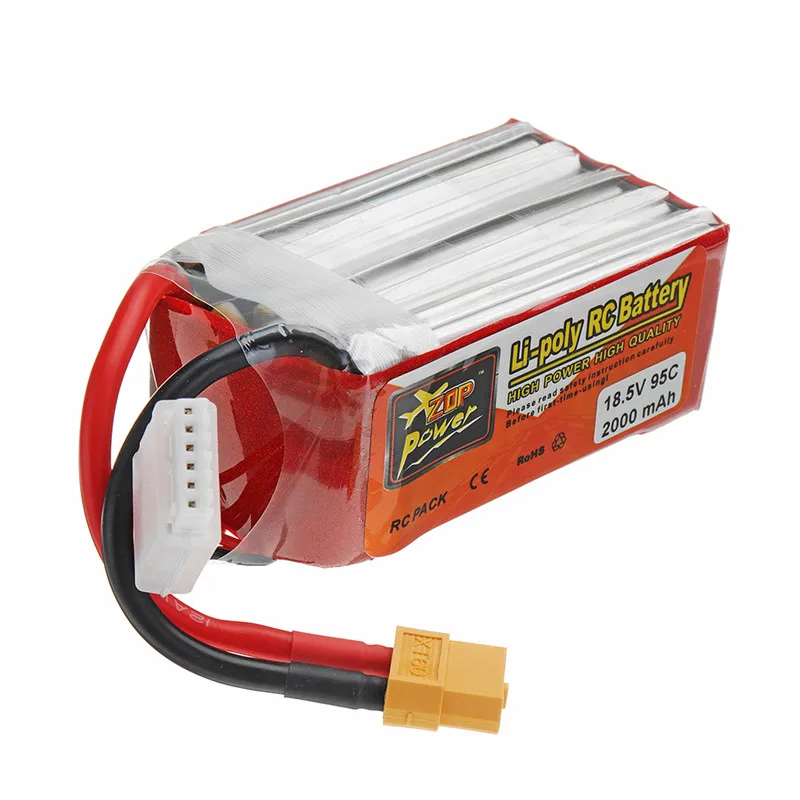 ZOP POWER 18 5 V 2000mAh 95C 5S аккумуляторная батарея Lipo с разъемом XT60 для FPV Racing Drone|Детали и
