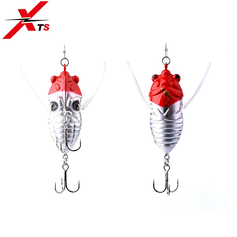 XTS Fishing Lure 40mm 5.5g/55mm 12g Wobblers Artificial Cicada 4 Colors Crankbait 3D Eyes Floating With Strong Hooks 5276 | Спорт и