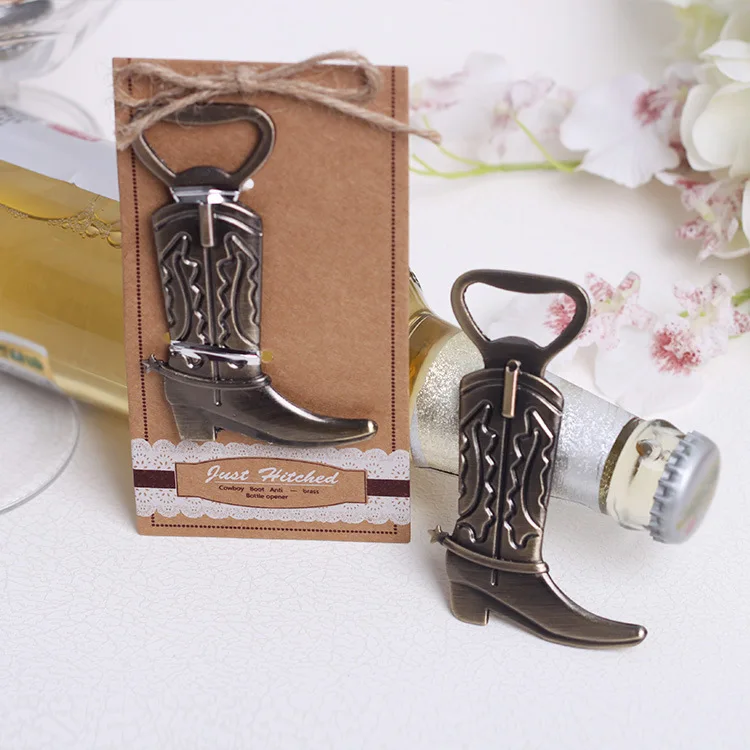 

new 200pcs/lot wedding favor cowboy boot bottle opener bridal shower favor gifts guest souvenirs keepsake present