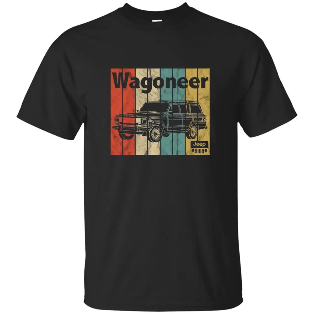 Jeep Wagoneer/футболка Suv 4X4, Ретро стиль, винтажная потертая футболка, Мужская модная повседневная футболка с круглым вырезом и принтом фильма