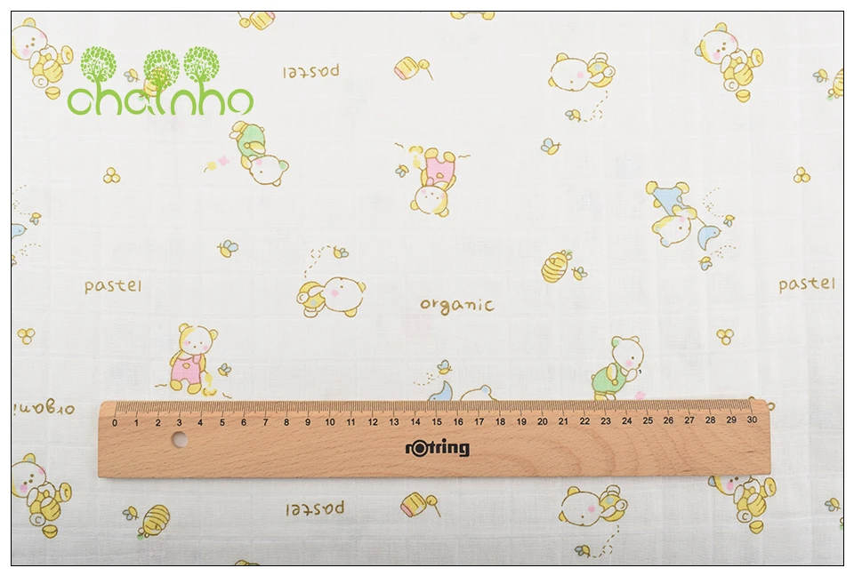 Chainho, мультфильм серии, хлопчатобумажная ткань, двойной слой для DIY шитья и квилтинга Детские банные полотенца, подгузники, нагрудники материал, половина метра