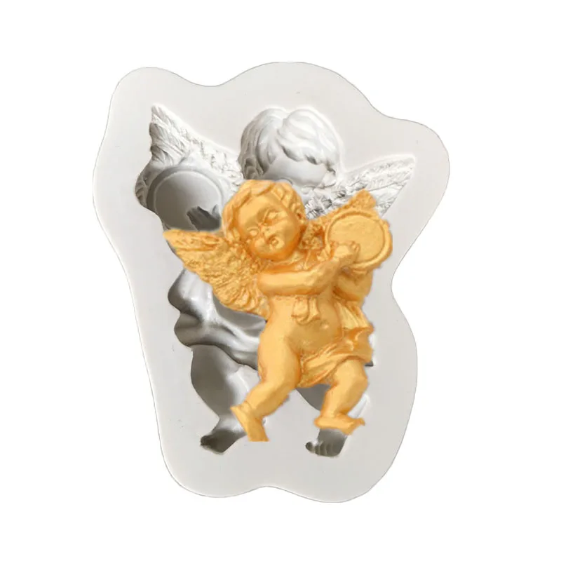 Ангельские барабаны формы для помадки ароматерапия гипсовая силиконовая форма