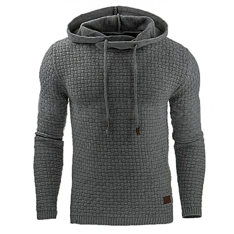 dark grey Толстовки мужские Весенние Новые забавные толстовки с капюшоном Верхняя одежда Повседневная брендовая одежда Качественные однотонные мужские толстовки в стиле хип-хоп - Цвет: dark grey