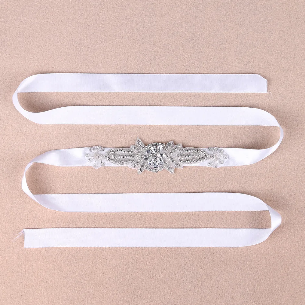 Кружевной атласный ремень Misaya в виде цветка Стразы для свадебного платья