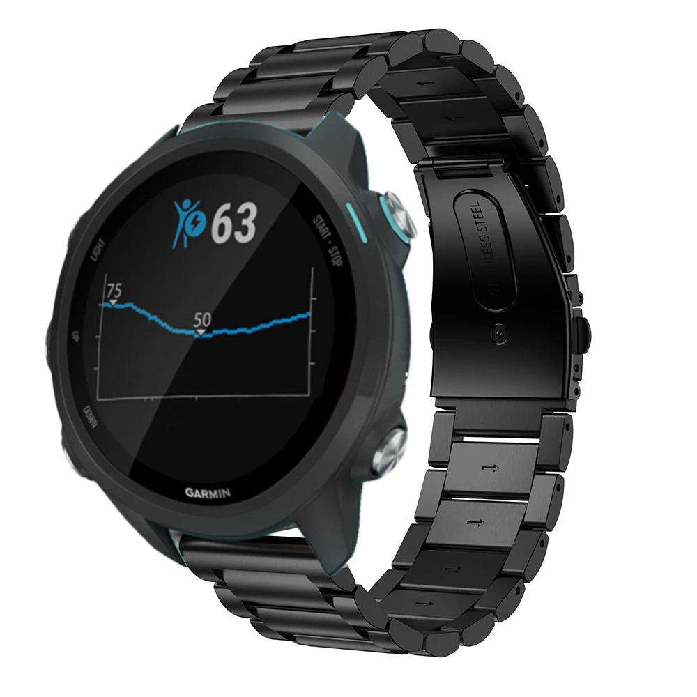 Ремешок из нержавеющей стали для смарт-часов Garmin Forerunner 245 браслет Samsung Gear Watch