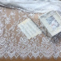 glace 3mlot diy craft mesh butterfly wide eyelash lace fabric high quality apparel wedding veil tablecloth accessories tx641