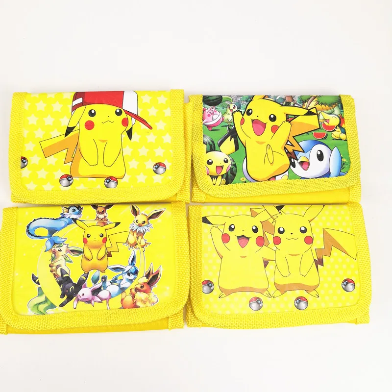 1 шт. 11*8*18 см Pokemon Go Pikachu сумка для денег мини портмоне кошелек бумажные соломинки для напитков для детей мальчик девочка день рождения украшения