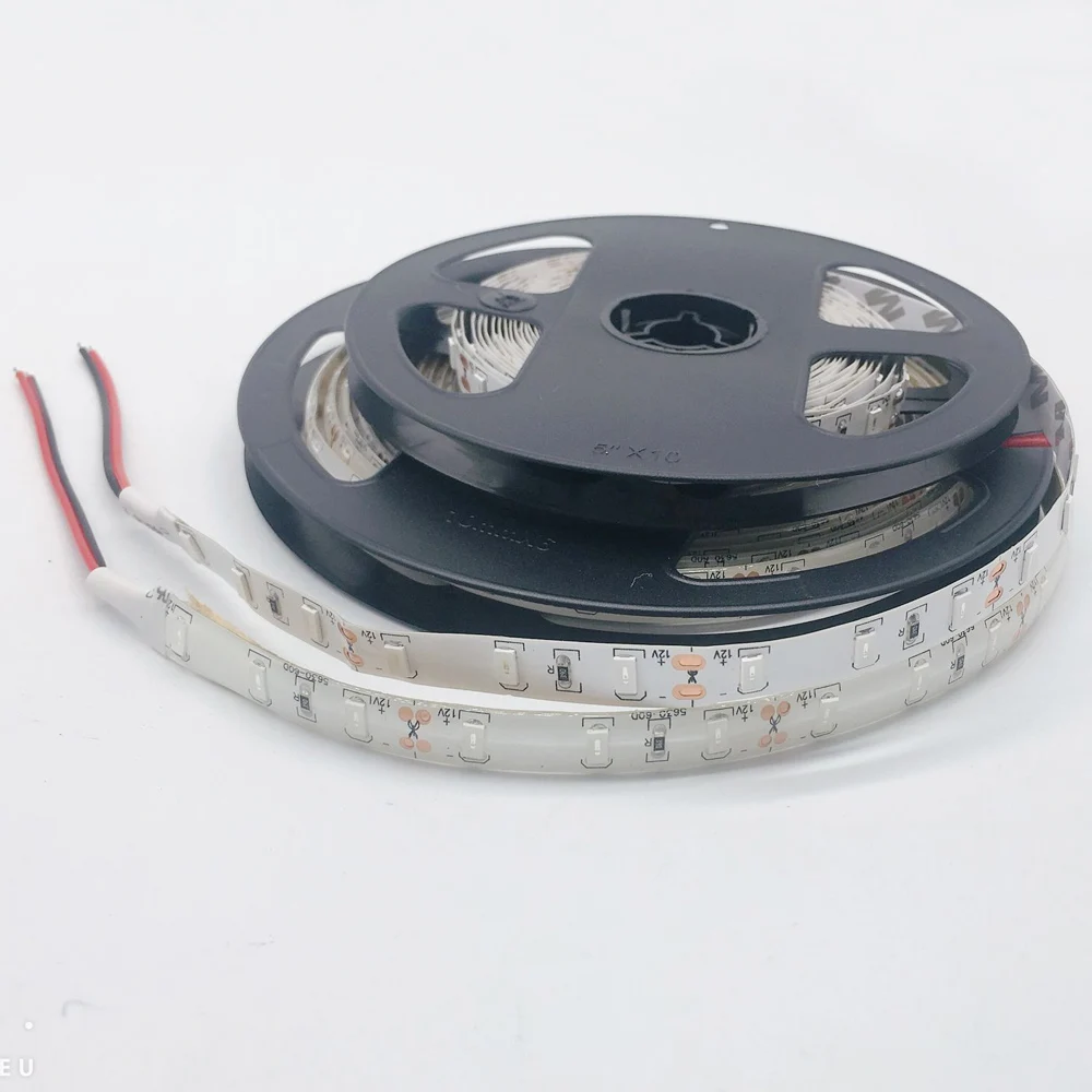 1/2/3/4/5 м IP65 водонепроницаемая светодиодная лента 5630 SMD DC12V 60 светодиодов/м 5730 бар