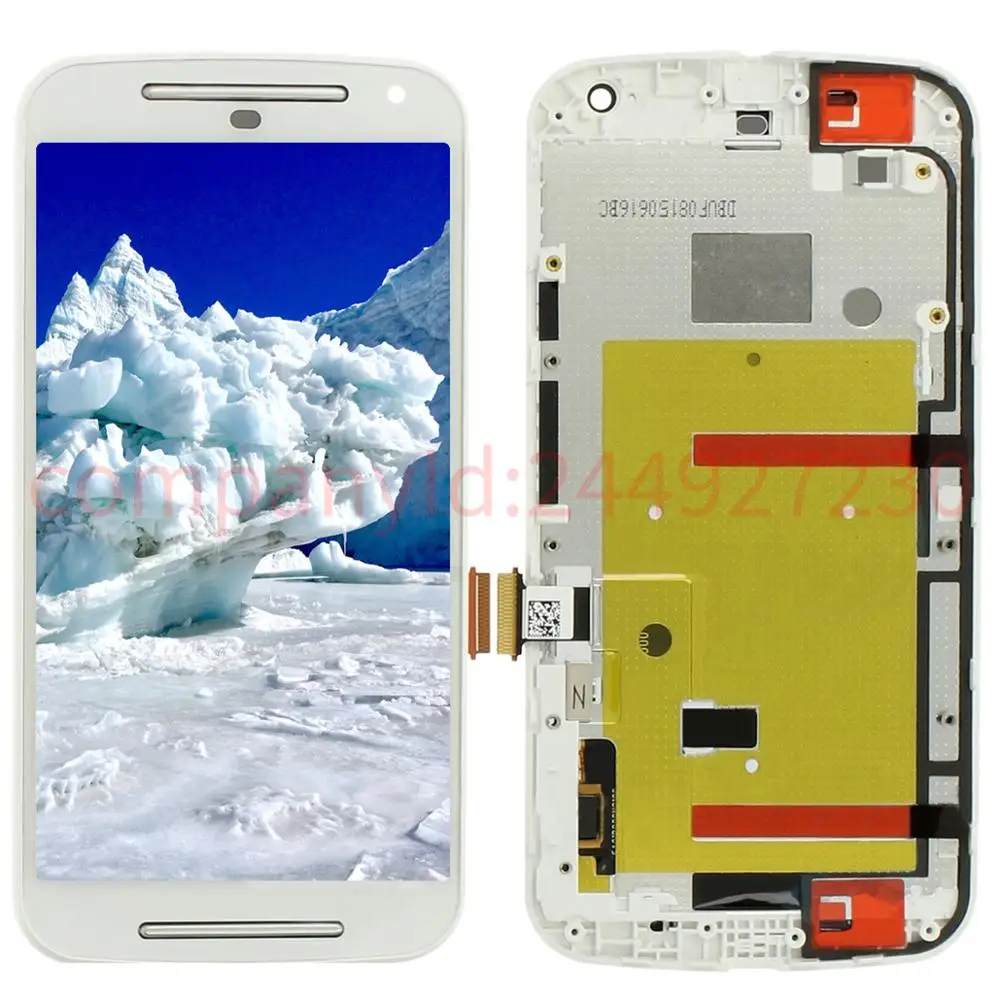 5 0 '񟡰x720 для Motorola Moto G2 XT1063 XT1069 XT1068 Экран с рамкой ЖК дисплей Дисплей дигитайзер