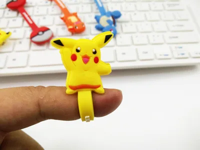 Аниме Покемон Пикачу Кабельная Стяжка с аксессуаром для косплея USB устройство