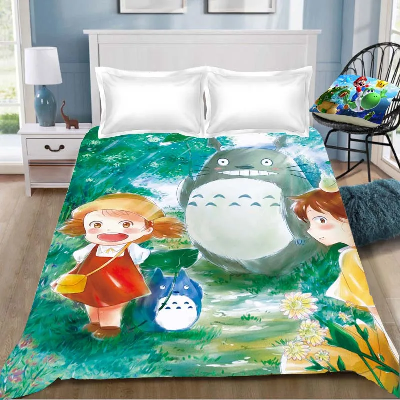 18 Тоторо аниме печать простыня Vegeta Хаяо Миядзаки Tonari No Totoro детская комната Простыня Постельное белье(без наволочки - Цвет: 18