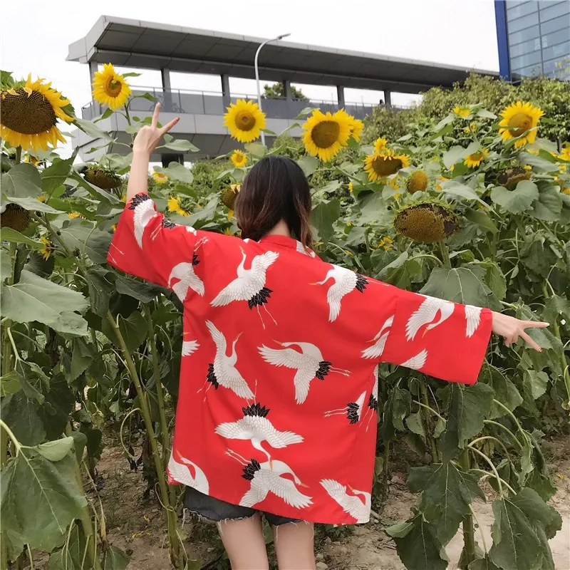 Традиционное японское кимоно yukata женское японское короткое платье свободная одежда kimomo японский кардиган кимоно Японские Женские haori