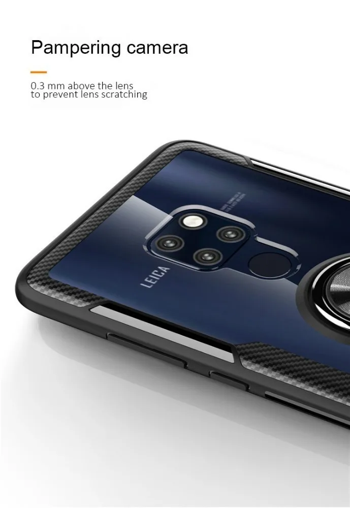 Для мобильного телефона huawei чехол прозрачное кольцо Пряжка держатель для huawei mate20 mate20pro mate20X чехол задняя крышка чехол