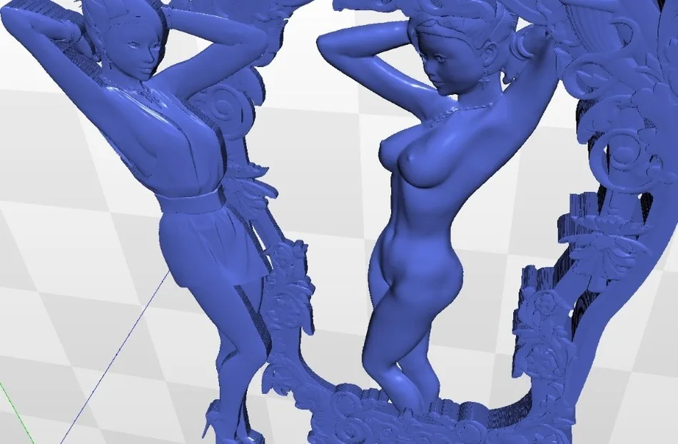 3d модель рельеф Looking_Glass для ЧПУ в формате STL|3d model relief|for cncglass |