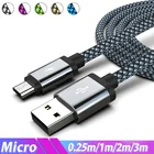 Кабель Micro Usb Мобильный телефон для Samsung Galaxy S7, S6 Edge, J7, J5, J3, 2017, 2016, Android, 3 м, 2 м, 1 м