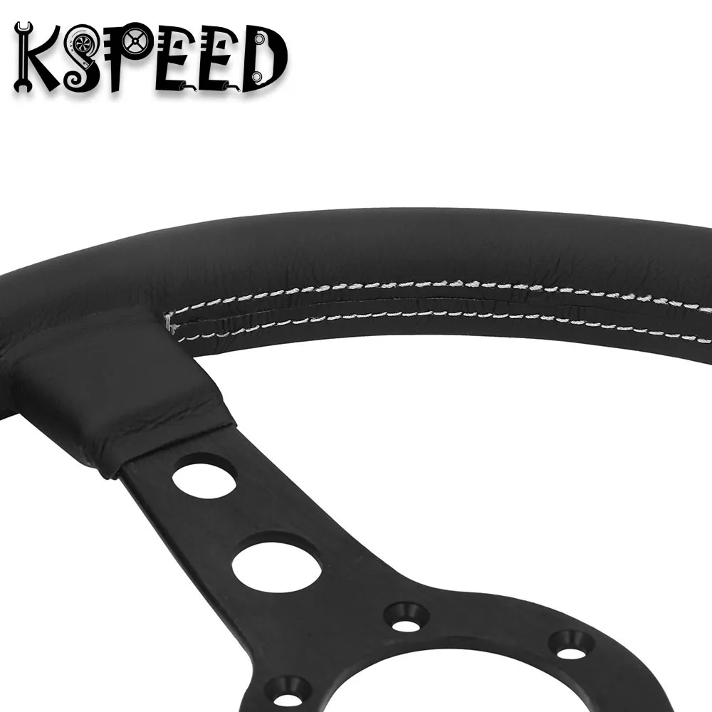 Универсальное 14 дюймовое рулевое колесо с плоским дном для гоночного автомобиля