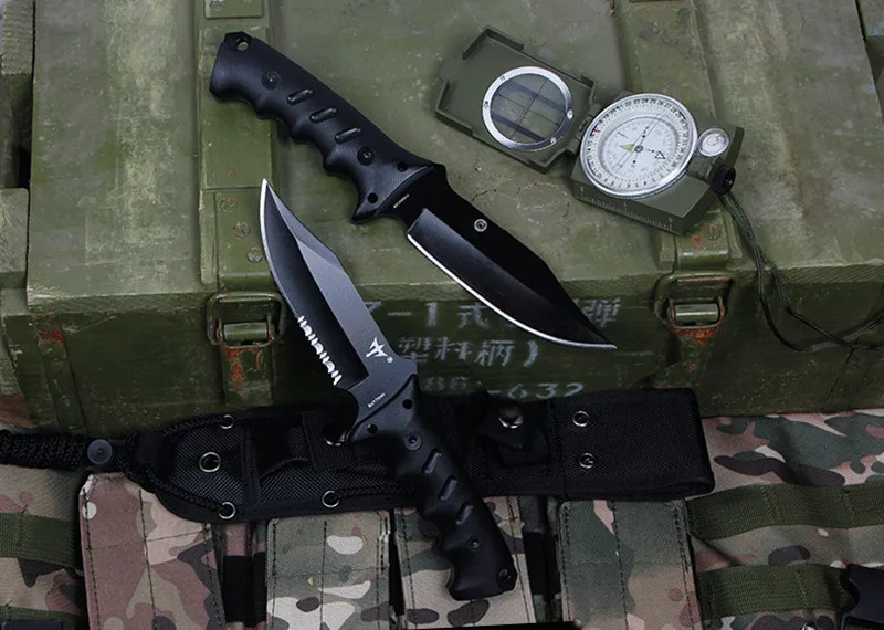 Военный нож для самообороны, нож для выживания спецназа, прямой нож для охоты на открытом воздухе, нож для джунглей